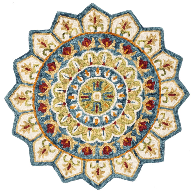 Safavieh Novelty 3'-0" x 3'-0" Rug in Ivory / Blue