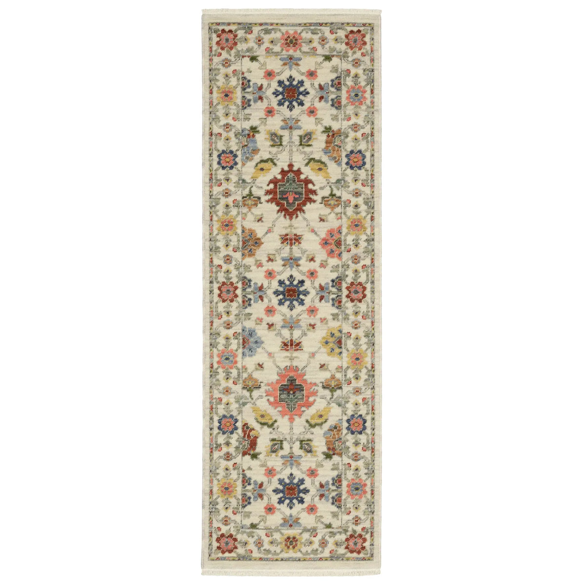Oriental Weavers Lucca 093W1 Ivory/ Multi Rug - runner