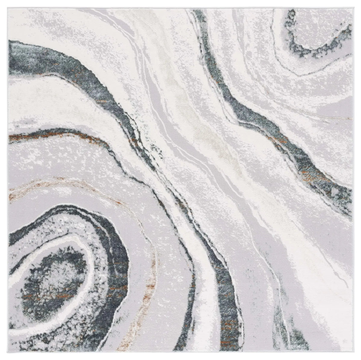 Safavieh Alenia 100 6'-7" x 6'-7" Rug in Grey / Ivory