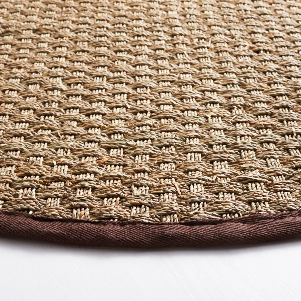 Safavieh Natural Fiber 6'-0" x 6'-0" Rug in Natural / Dark Brown