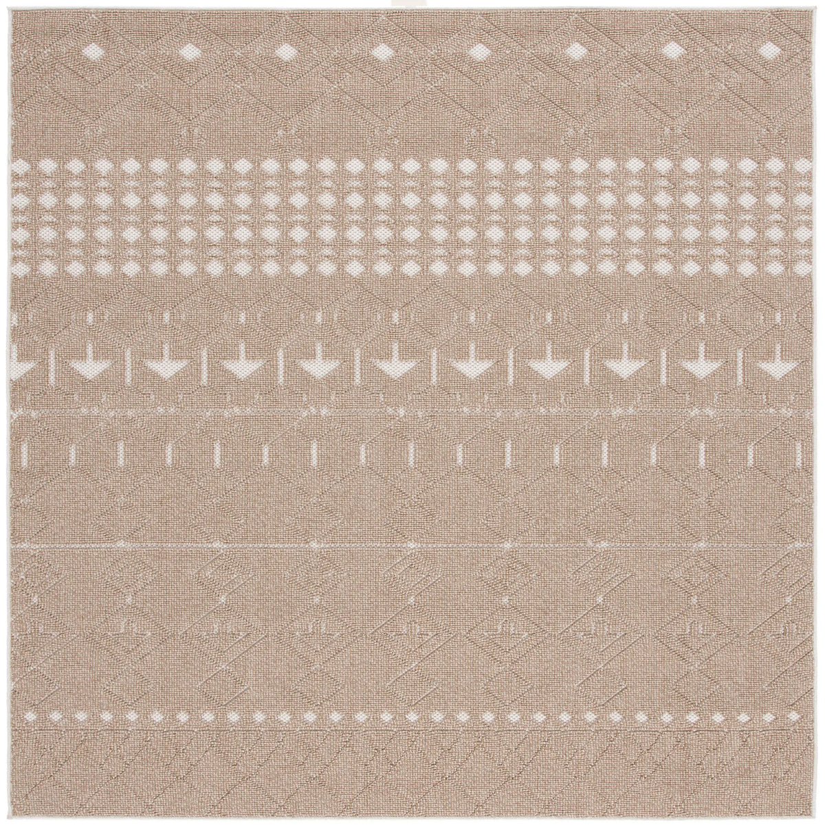 Safavieh Global 6'-7" x 6'-7" Rug in Beige / Ivory