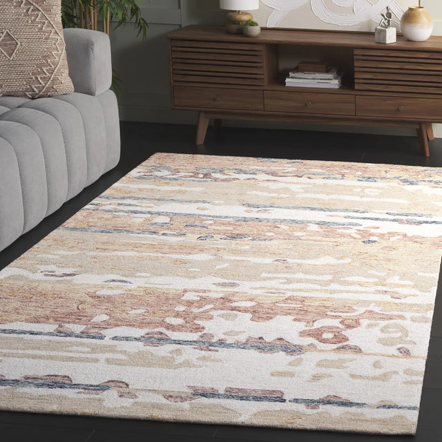 Safavieh Ebony 4'-0" x 6'-0" Rug in Beige / Rust