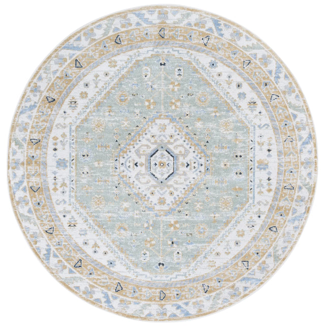 Safavieh Bayside 6'-7" x 6'-7" Rug in Gold / Green