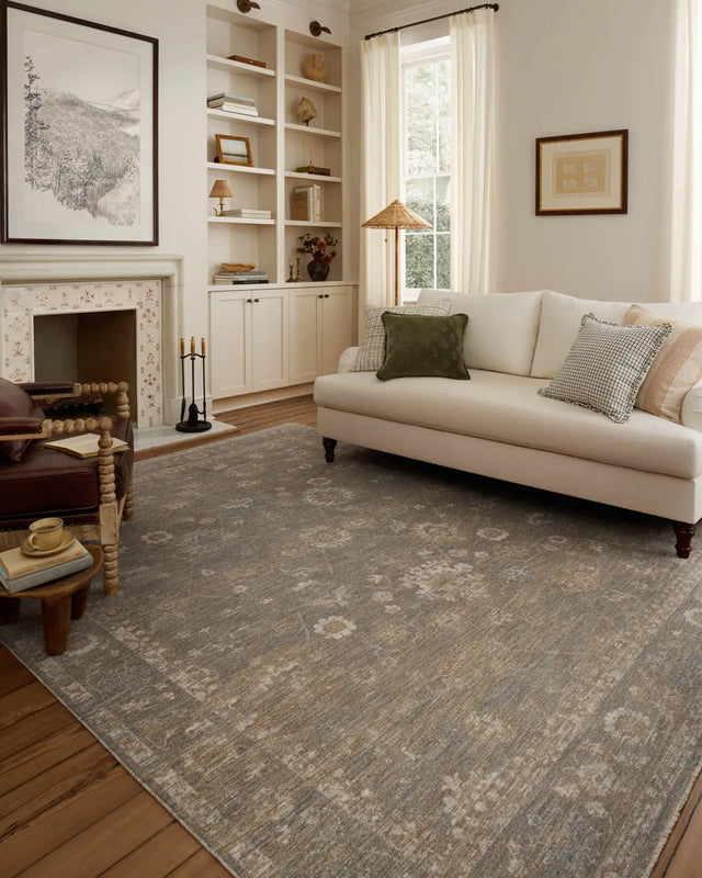 Chris Loves Julia x Loloi Louisa LOI-04 Lagoon / Ivory Rug - room scene 3