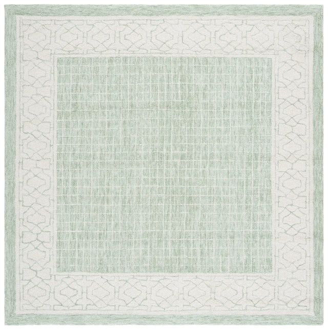 Safavieh Ebony 6'-0" x 6'-0" Rug in Green / Ivory