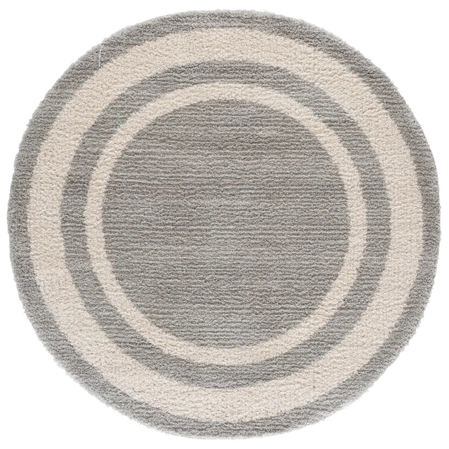 Safavieh Gemma Shag 6'-7" x 6'-7" Rug in Grey / Ivory
