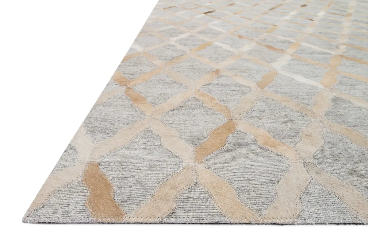 Loloi Dorado Db-04 Grey / Sand Rugs - rug corner