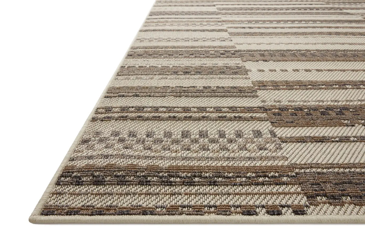 Loloi Rainier Rai-08 Ivory/Taupe Rug - rug corner