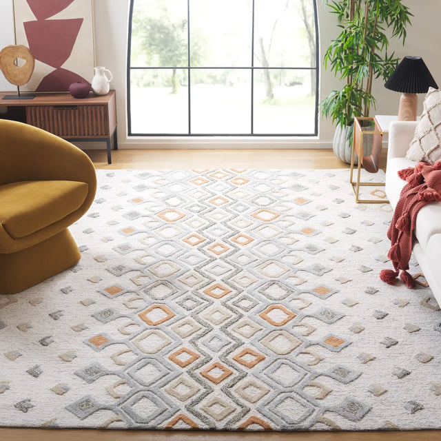 Safavieh Casablanca Shag 6'-0" x 9'-0" Rug in Ivory / Rust