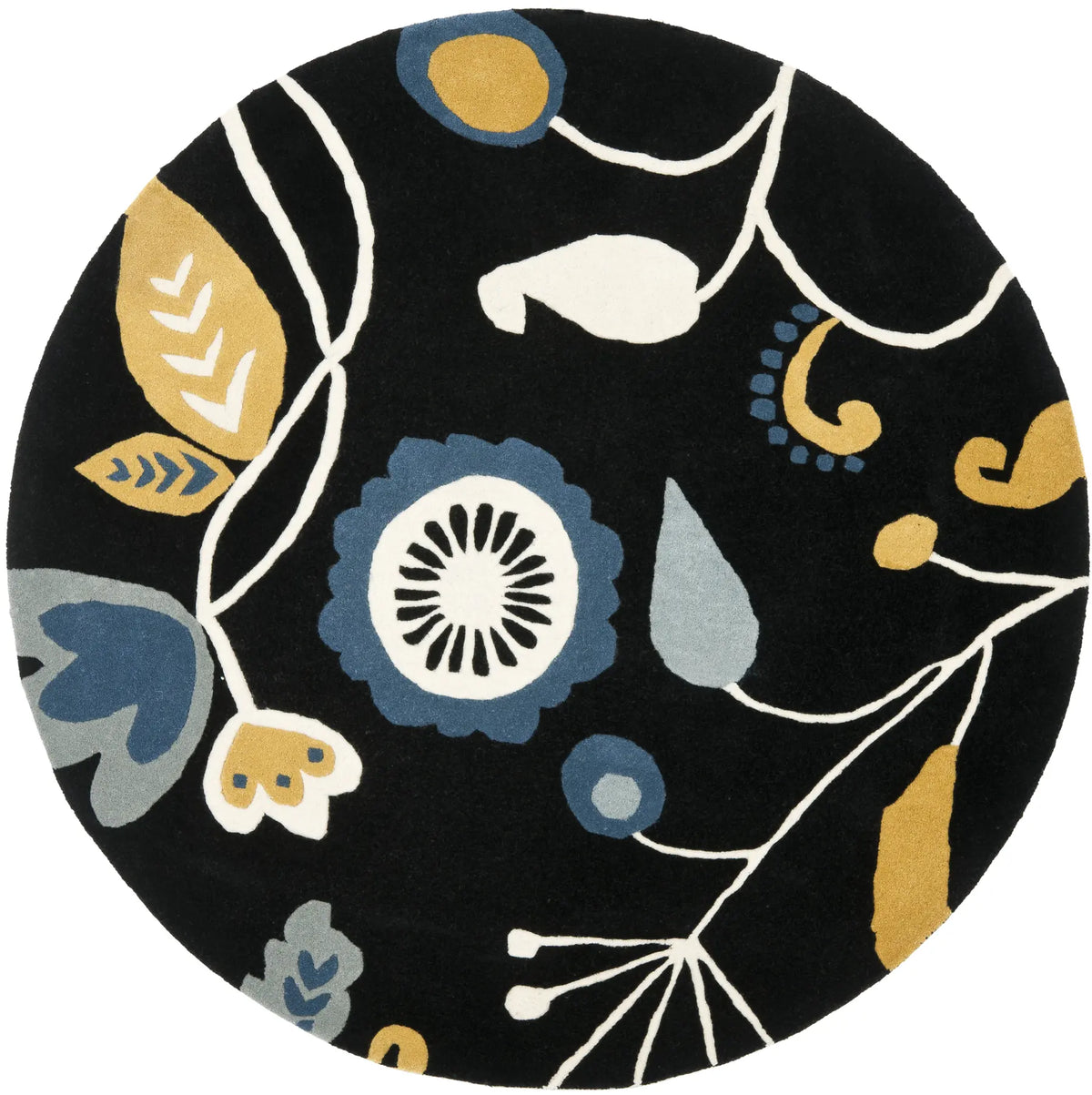 Safavieh Soho 6'-0" x 6'-0" Rug in Black / Multi