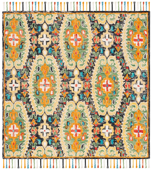 Safavieh Blossom 6'-0" x 6'-0" Rug in Charcoal / Gold