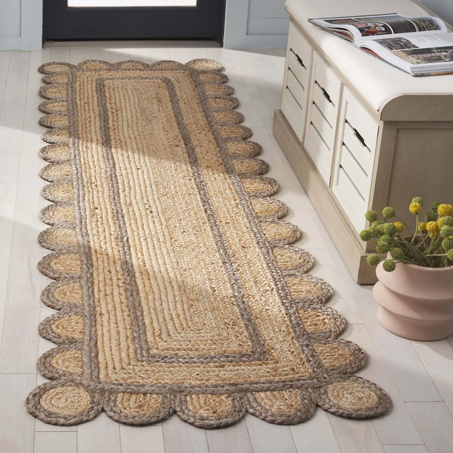 Safavieh Natural Fiber 2'-3" x 8'-0" Rug in Natural / Grey