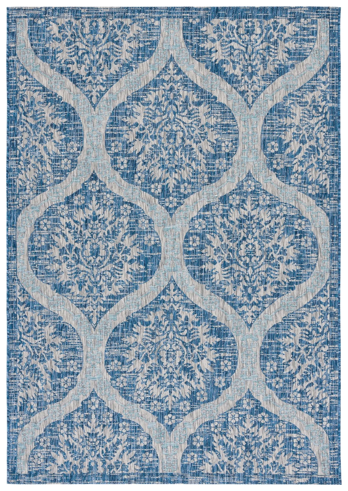 Safavieh Courtyard 5'-3" x 7'-7" Rug in Navy / Grey