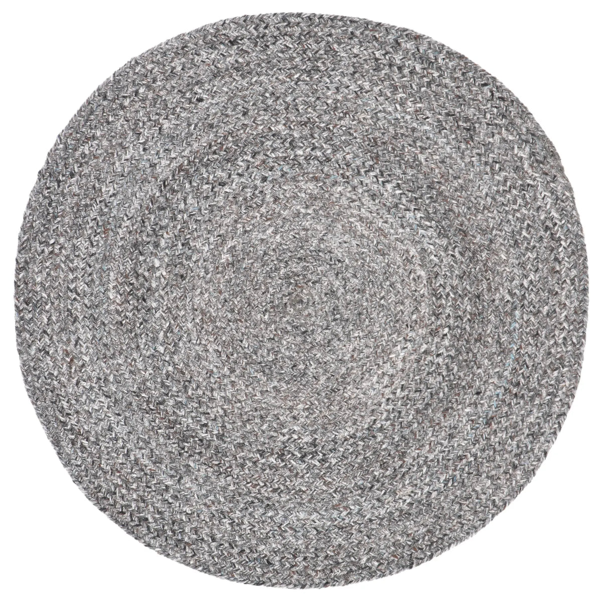 Safavieh Braided 3'-0" x 3'-0" Rug in Grey / Charcoal