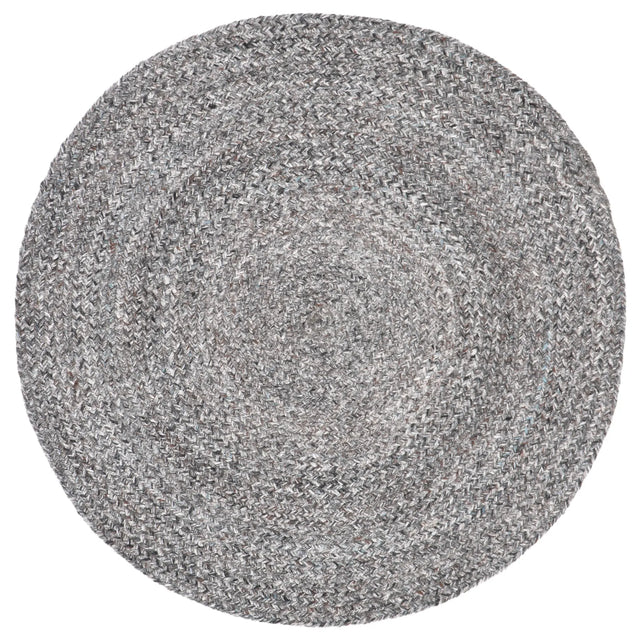 Safavieh Braided 3'-0" x 3'-0" Rug in Grey / Charcoal