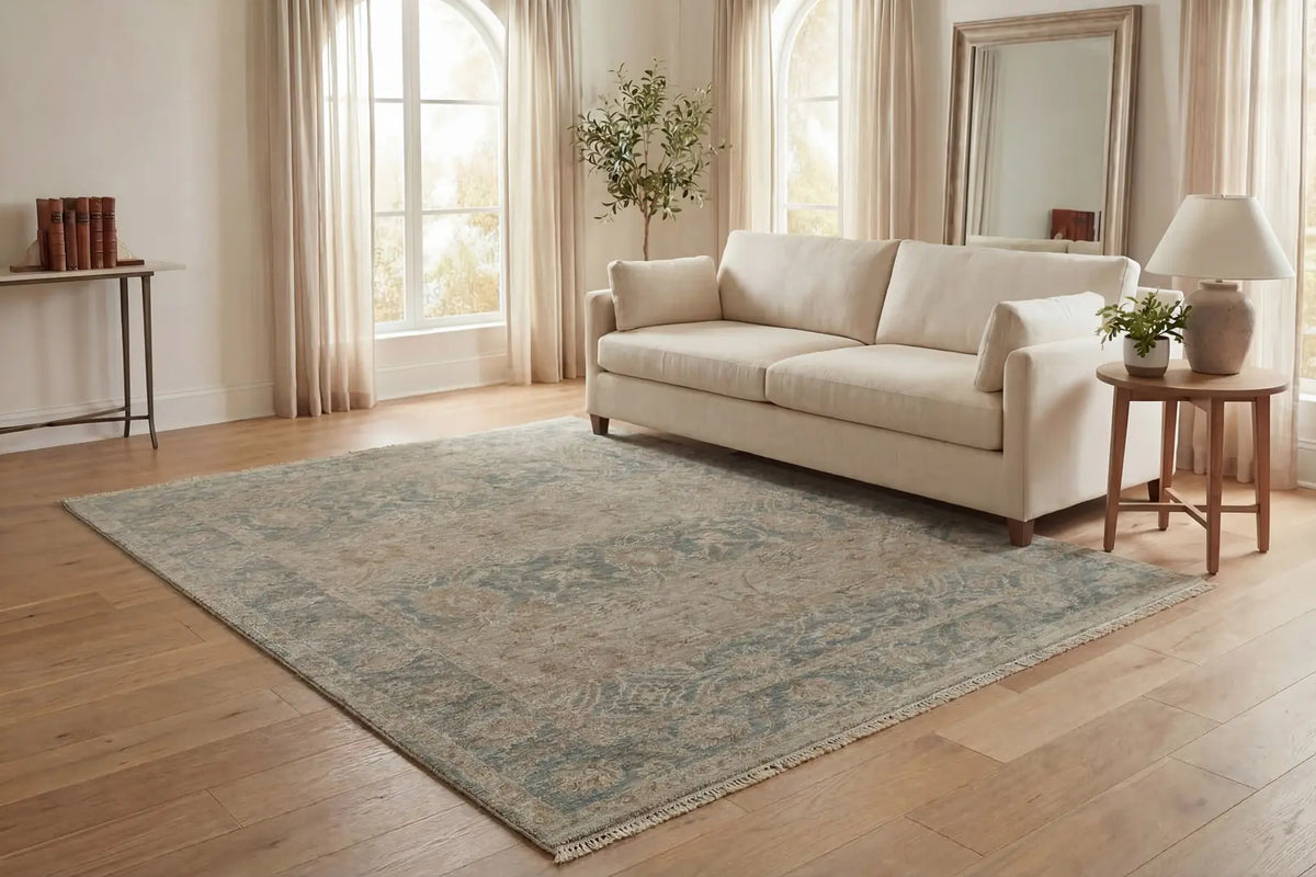 Dynamic Rugs Solace 17922 Power Loomed Traditional Cream/Beige/Navy Rug - Room