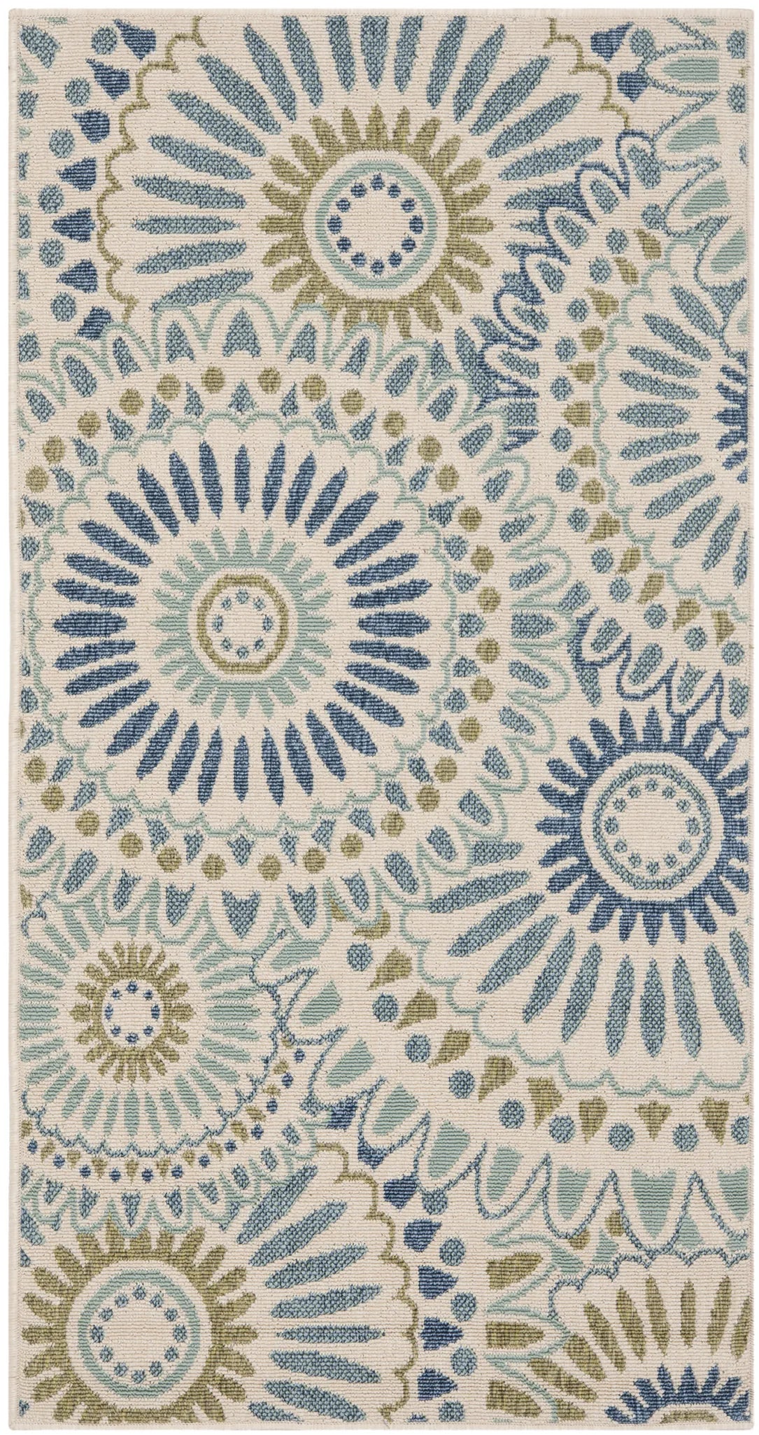 Safavieh Veranda 2'-7" x 5'-0" Rug in Cream / Green