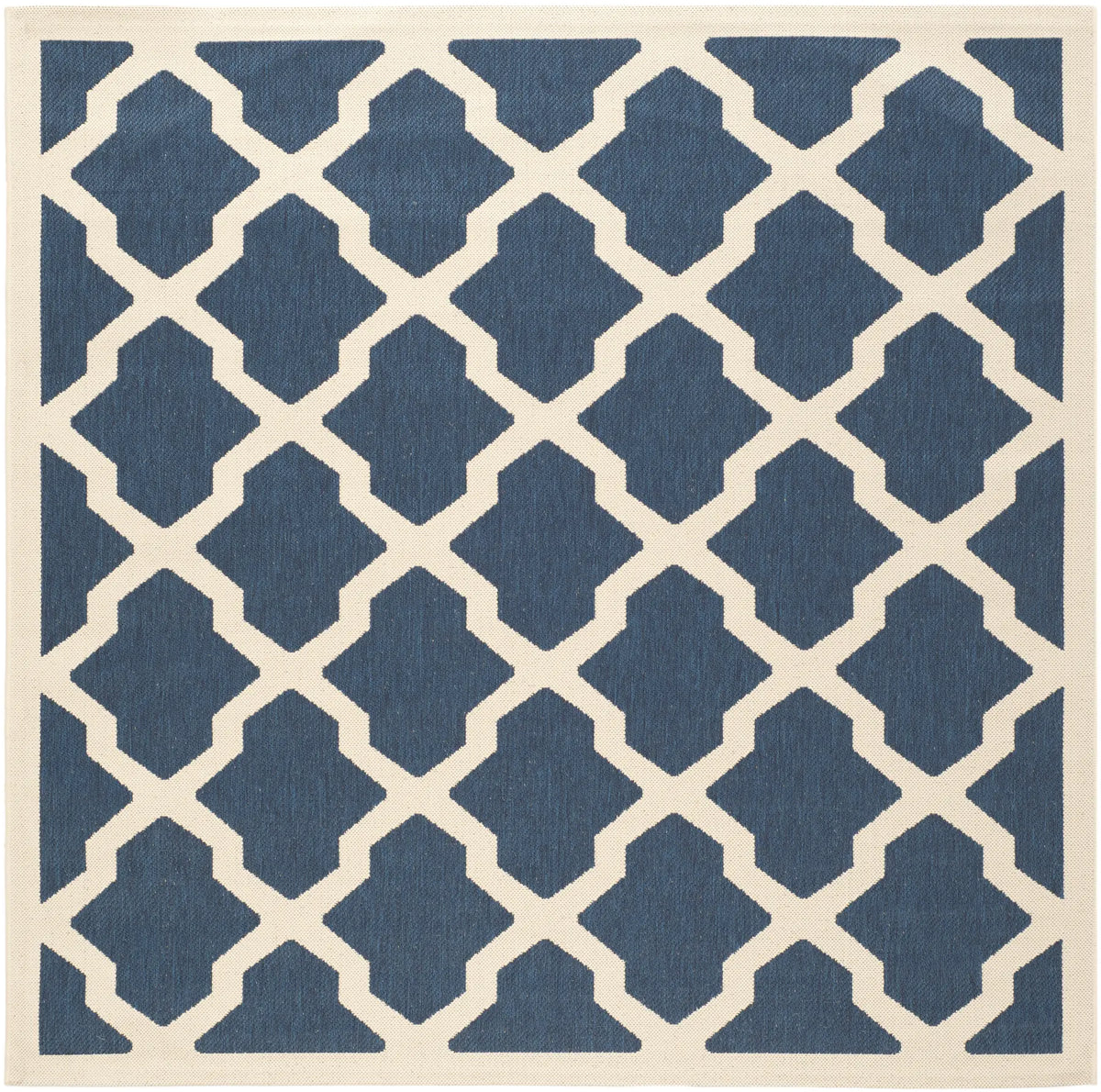 Safavieh Courtyard 6'-7" x 6'-7" Rug in Navy / Beige