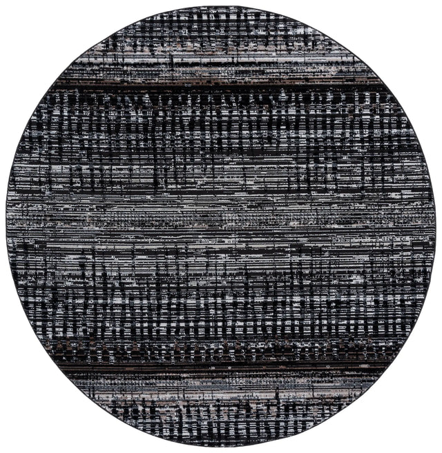 Safavieh Mila 6'-7" x 6'-7" Rug in Black / Beige Ivory