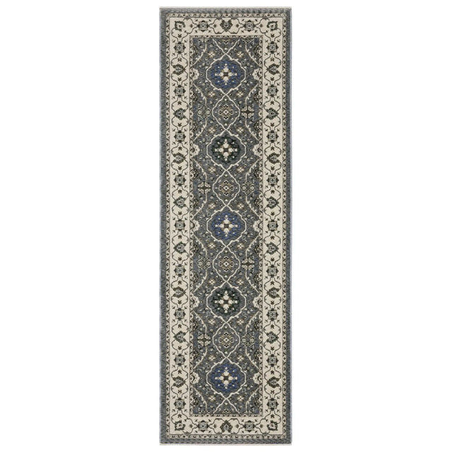 Oriental Weavers Sphinx HASTINGS HA07H Blue Floral Rugs - runner