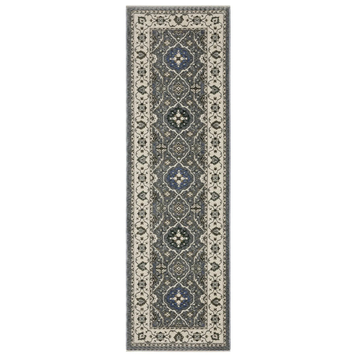 Oriental Weavers Sphinx HASTINGS HA07H Blue Floral Rugs - runner