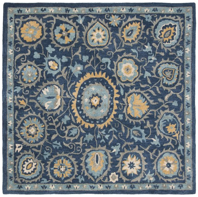 Safavieh Heritage 6'-0" x 6'-0" Rug in Navy / Gold