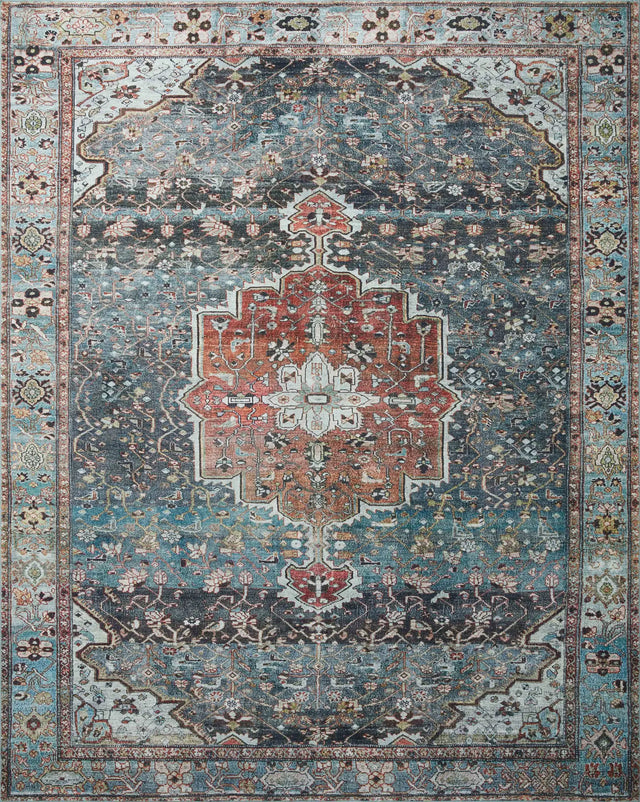 Loloi Margot Mat-05 Ocean/Brick Rugs - main flat