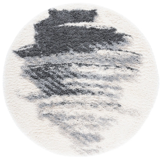 Safavieh Fontana Shag 800 6'-7" x 6'-7" Rug in Grey / Ivory