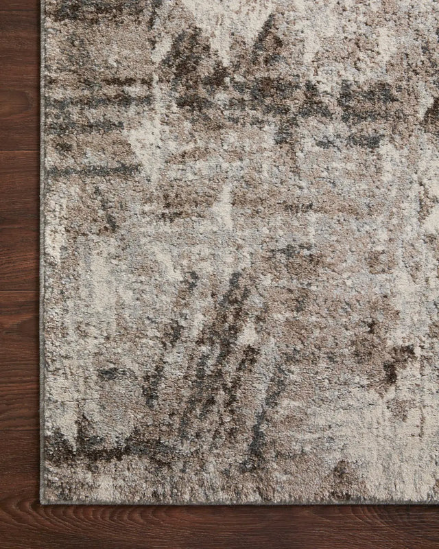 Loloi Austen Aus-03 Natural/Mocha Rugs - corner on wood
