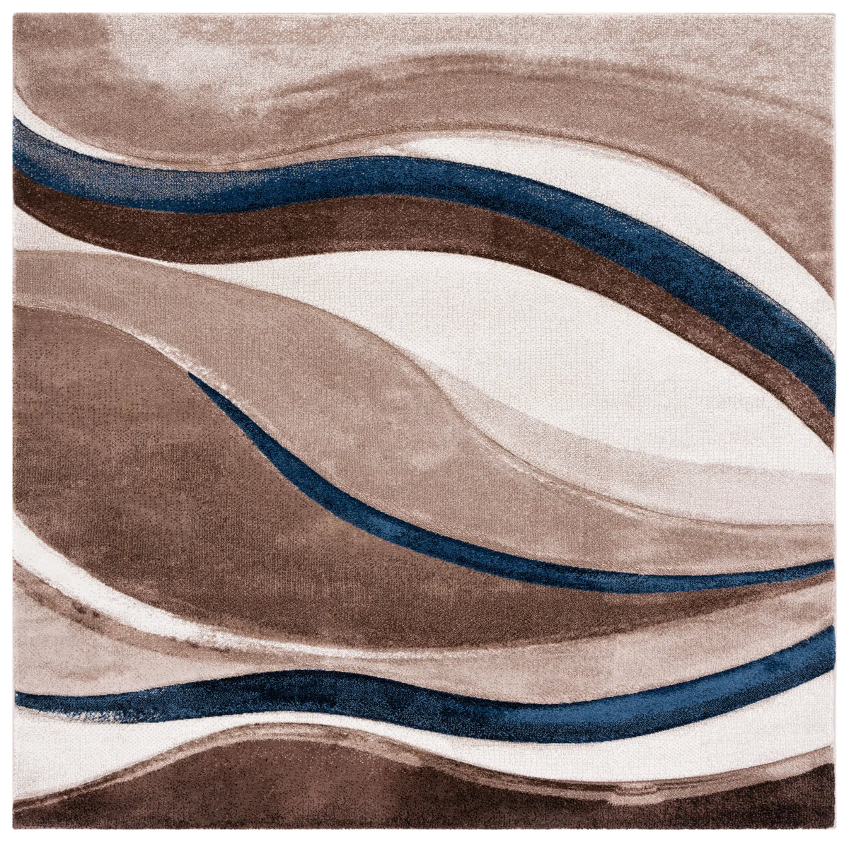 Safavieh Hollywood 6'-7" x 6'-7" Rug in Beige / Blue