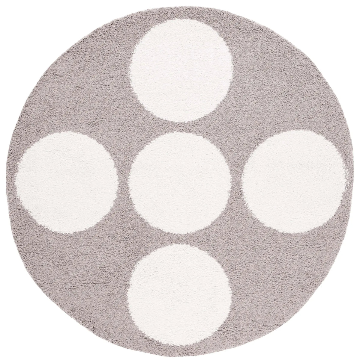 Safavieh Calico Shag 6'-7" x 6'-7" Rug in Grey / Ivory