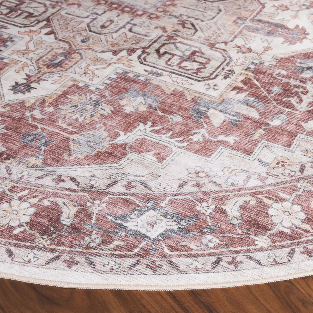 Safavieh Arizona 6'-0" x 6'-0" Rug in Rust / Beige
