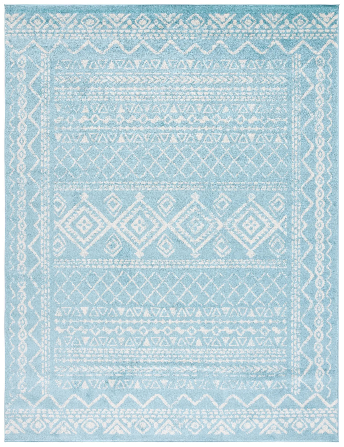 Safavieh Tulum 10'-0" x 13'-0" Rug in Turquoise / Ivory