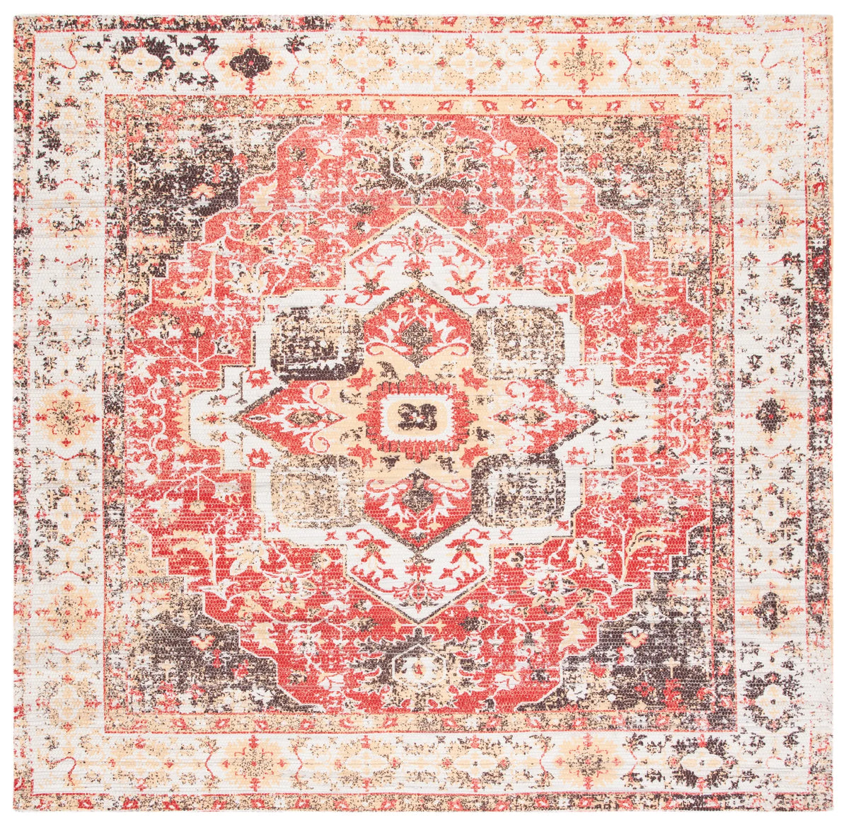 Safavieh Saffron 6'-0" x 6'-0" Rug in Ivory / Red