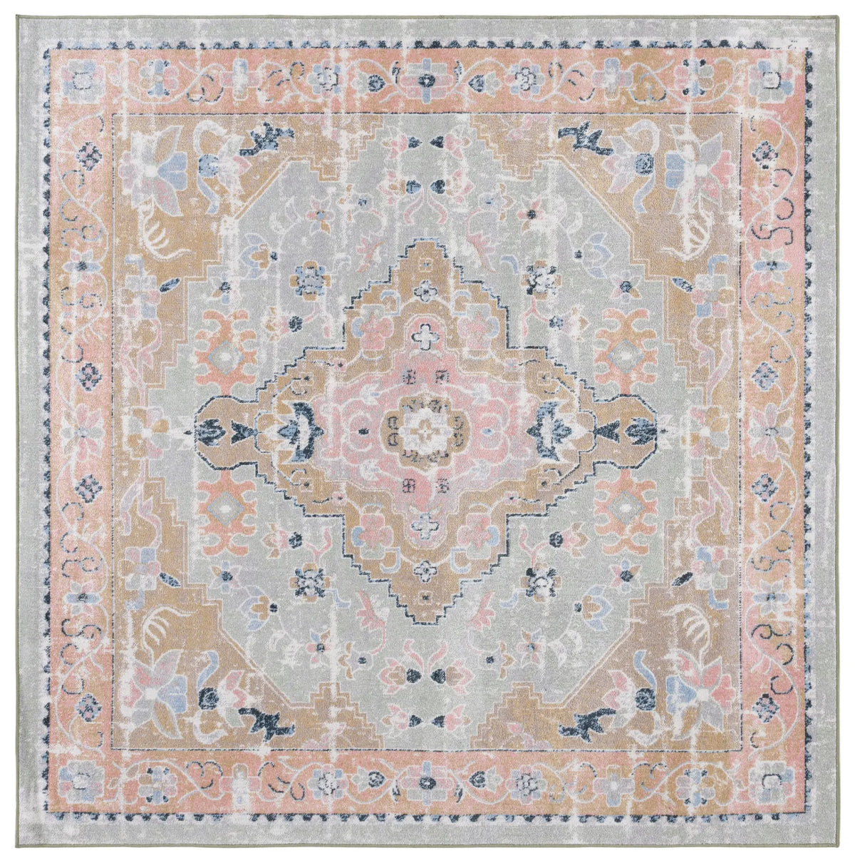Safavieh Bayside 6'-7" x 6'-7" Rug in Sage / Gold