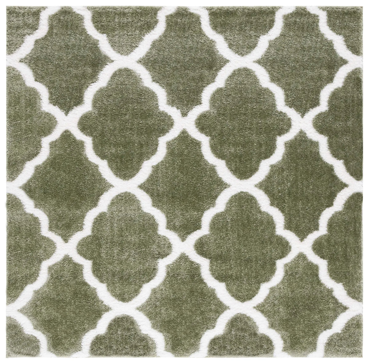 Safavieh Tahoe Shag 6'-7" x 6'-7" Rug in Sage / White