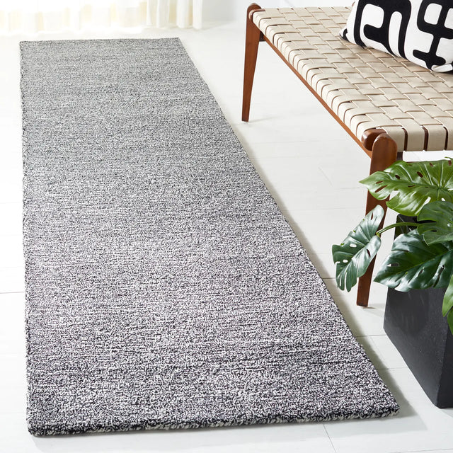 Safavieh Metro 2'-3" x 9'-0" Rug in Black / Ivory