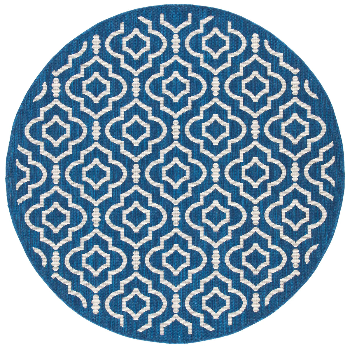Safavieh Courtyard 5'-3" x 5'-3" Rug in Navy / Beige
