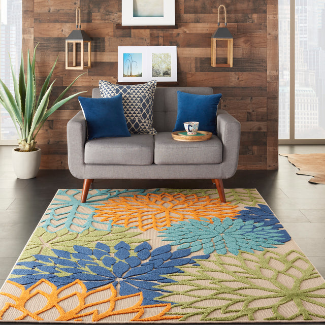 Nourison Aloha ALH05 Machine Made Multicolor Rug