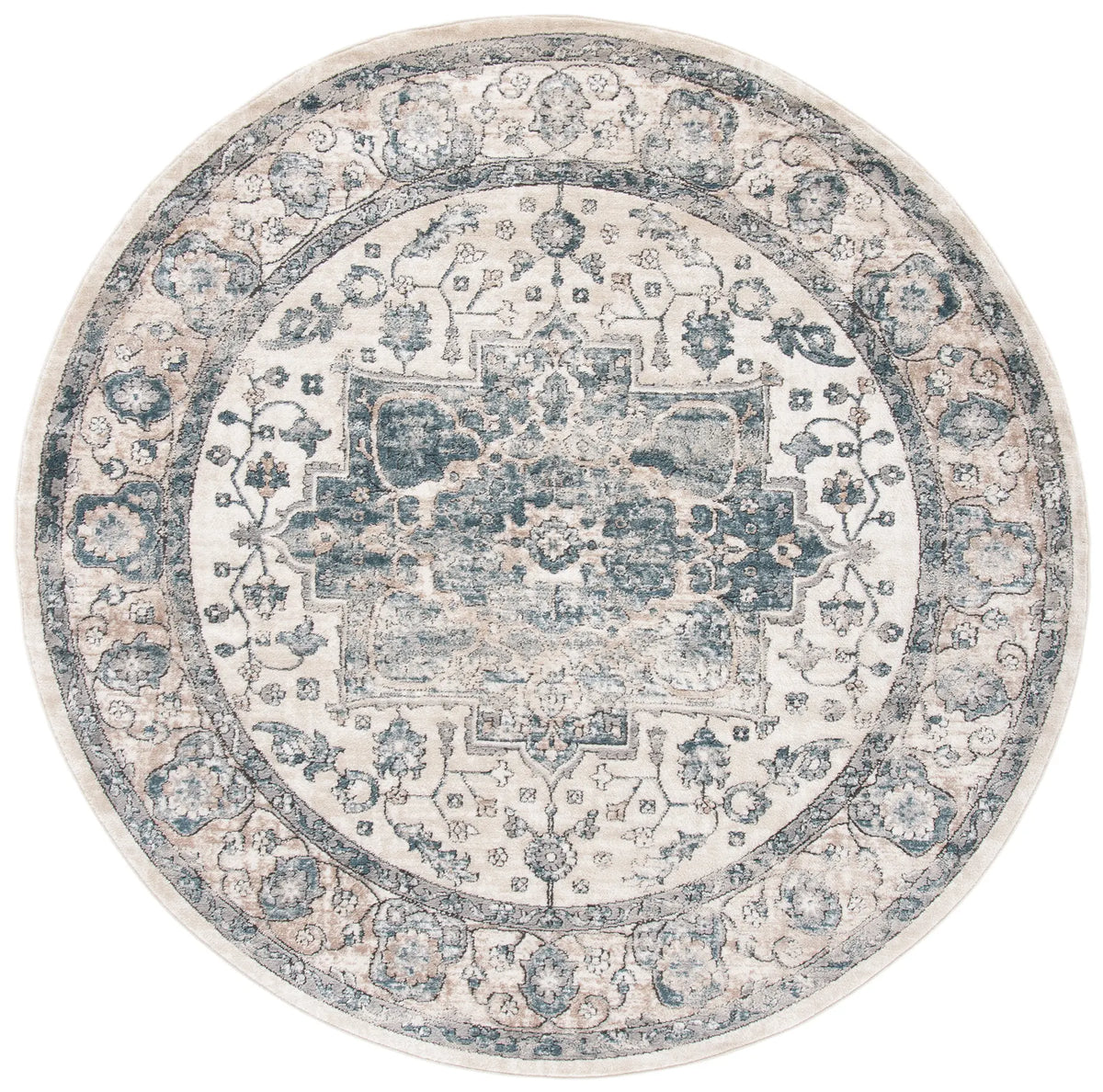 Safavieh Oregon 800 5'-3" x 5'-3" Rug in Ivory / Blue