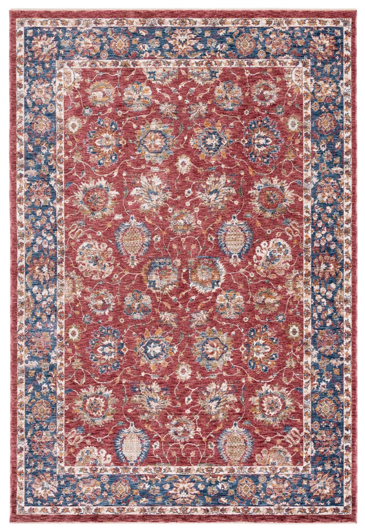 Safavieh Heirloom 700 4'-0" x 6'-0" Rug in Rust / Navy
