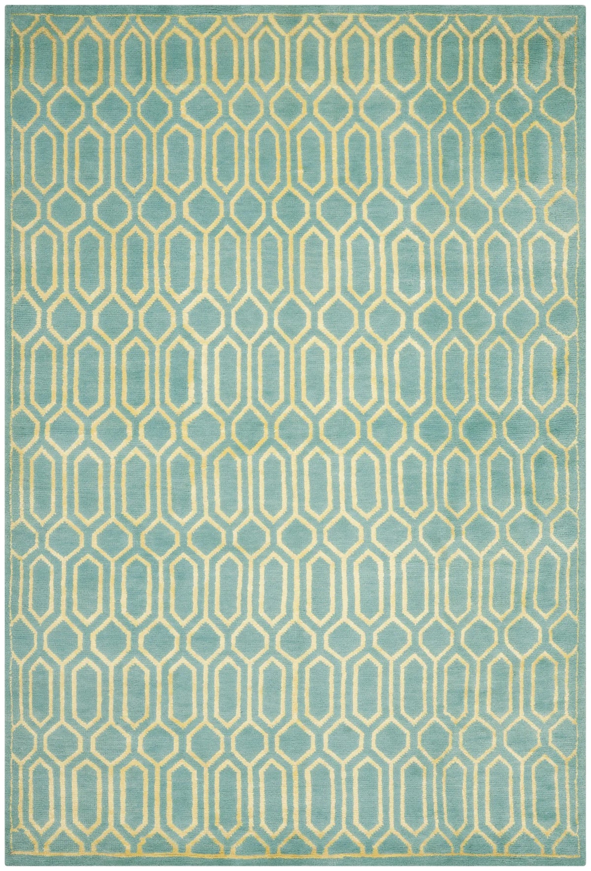 Safavieh Mosaic 5'-0" x 8'-0" Rug in Aqua / Light Gold