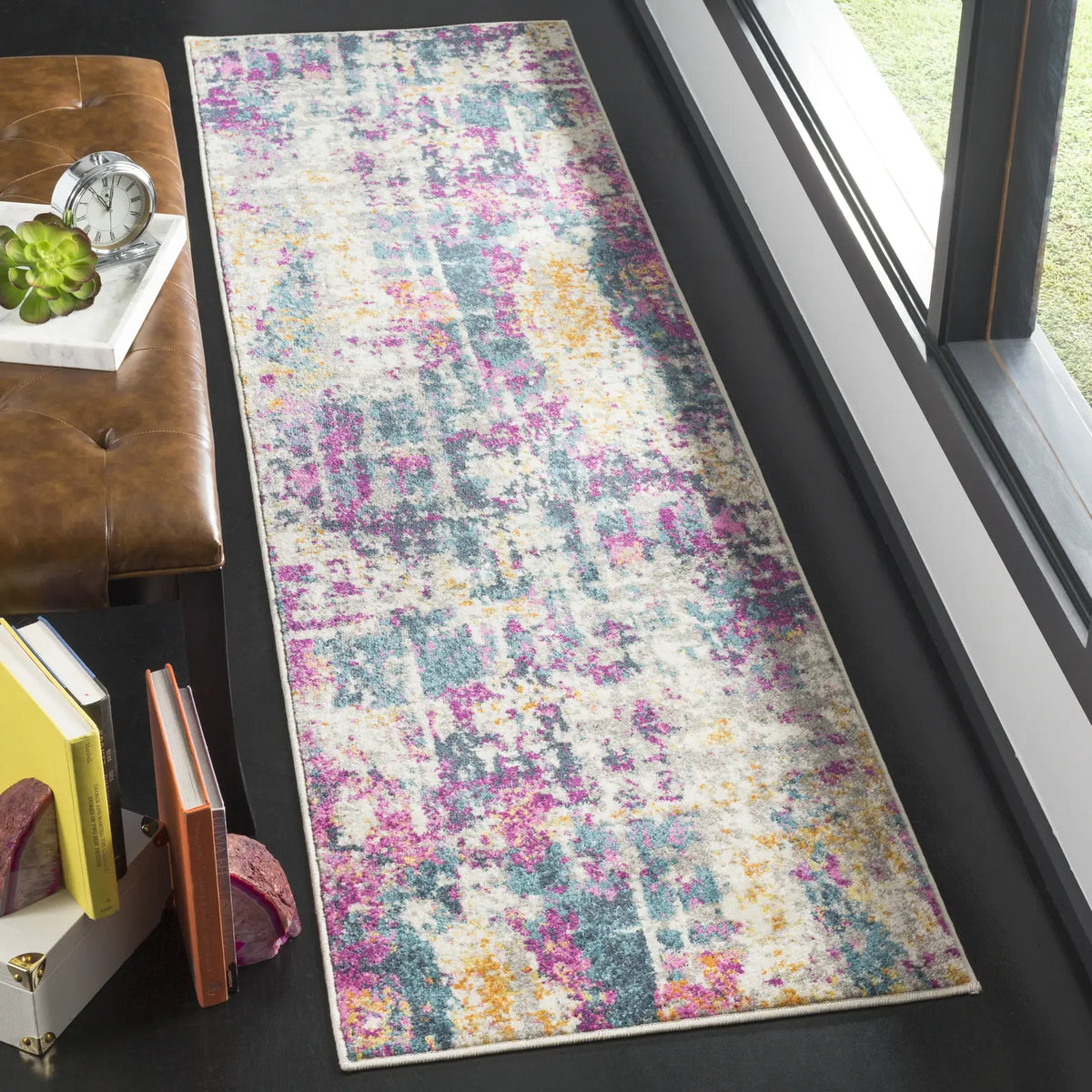 Safavieh Madison 2'-3" x 10'-0" Rug in Ivory / Blue