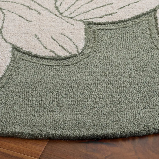 Safavieh Glamour 6'-0" x 6'-0" Rug in Sage Green / Ivory