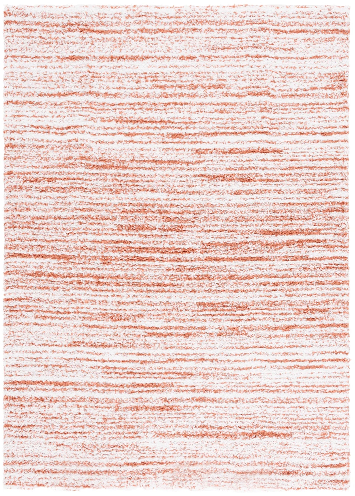 Safavieh Rumi Shag 4'-0" x 6'-0" Rug in Rust / Ivory