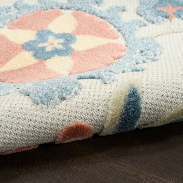 Nourison Aloha ALH17 Machine Made Grey, Multicolor Rug