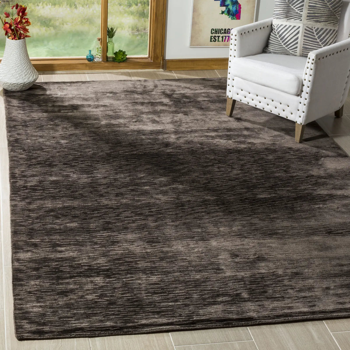 Safavieh Mirage 6'-0" x 9'-0" Rug in Charcoal