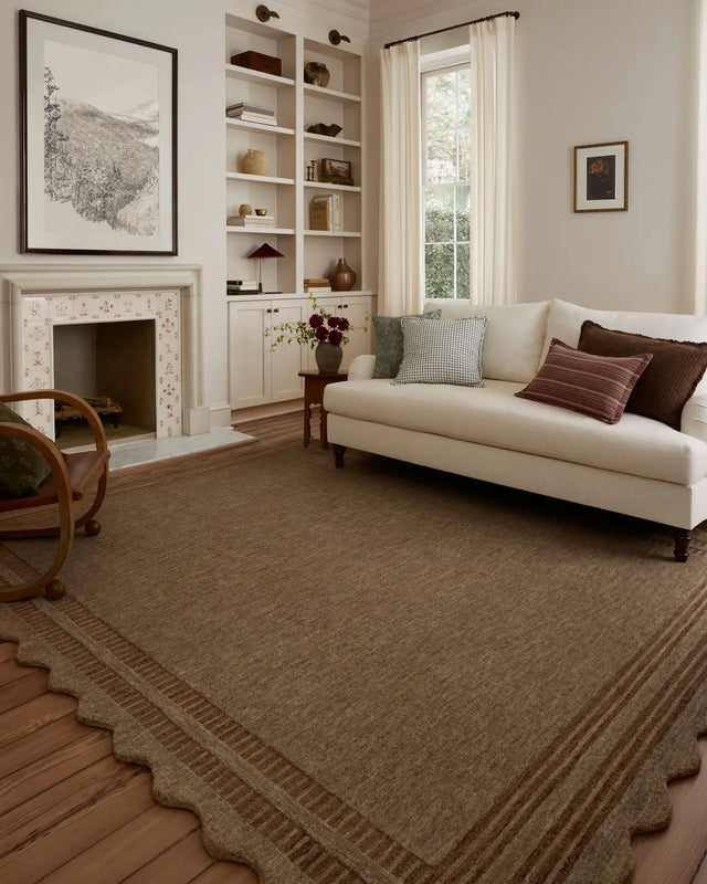 Chris Loves Julia x Loloi Scottie SCO-01 Mocha / Clay Rug - room scene 3