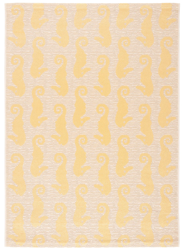 Safavieh Courtyard 4'-0" x 5'-7" Rug in Beige / Yellow