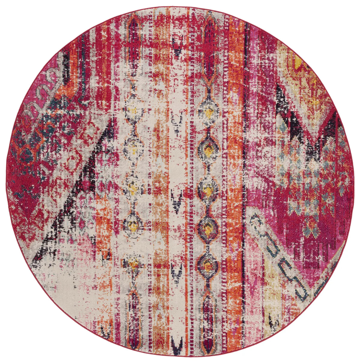 Safavieh Monaco 5'-0" x 5'-0" Rug in Magenta / Multi